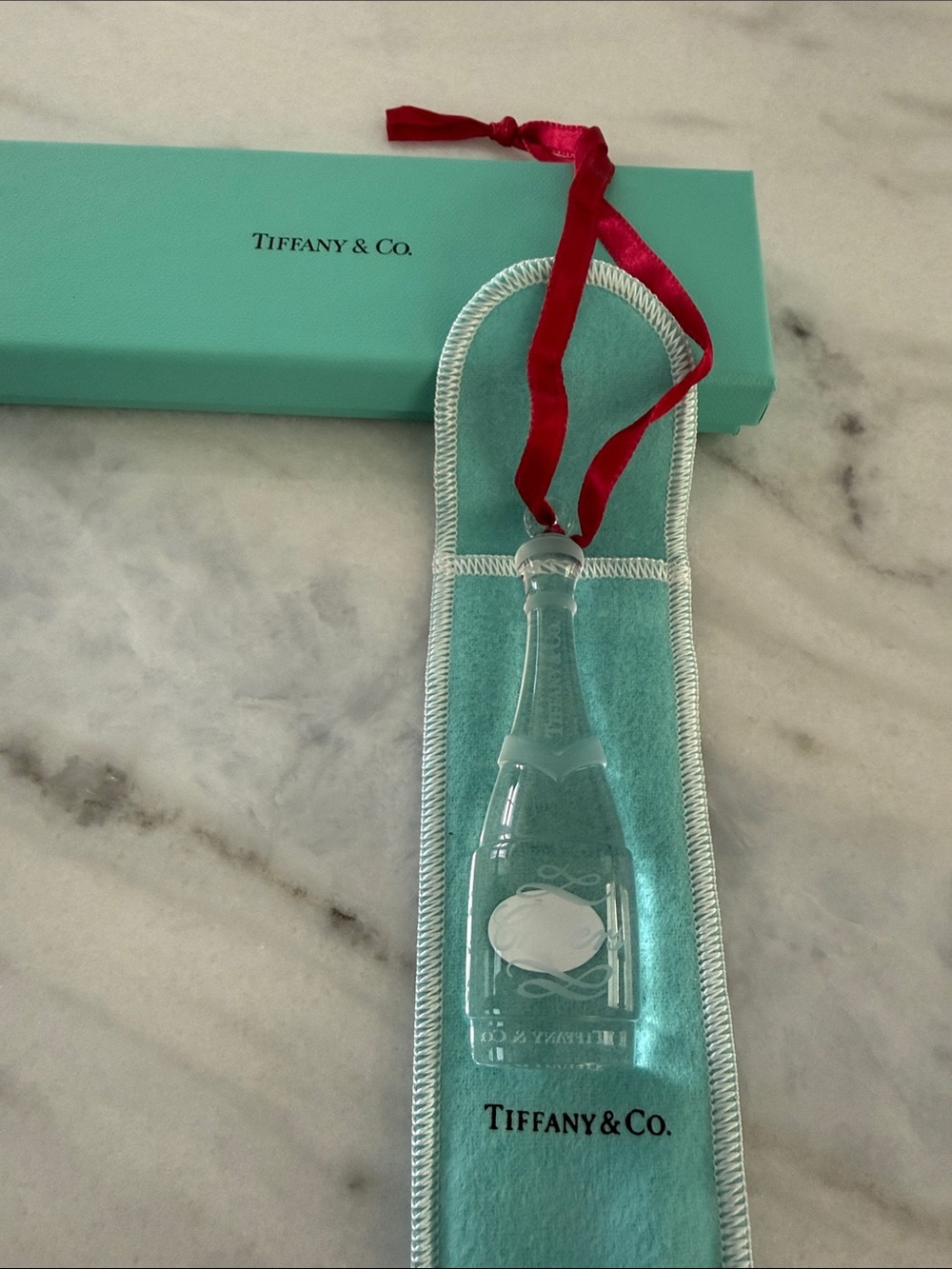 Tiffany & Co. Champagne crystal Christmas ornament - Picture 2 of 9